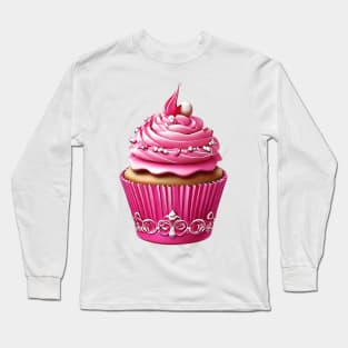 Pink Cupcake Long Sleeve T-Shirt